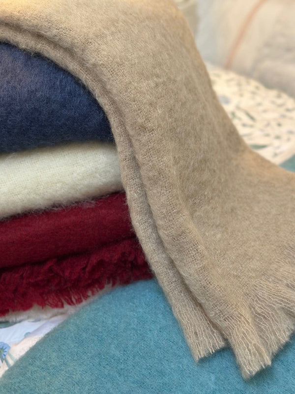 Mohair Throw Blanket - English Country Home