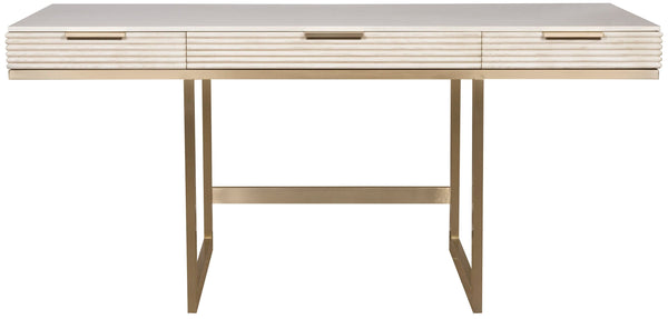 3 Drawer Axis Desk by Vanguard Furniture, bronze hardware