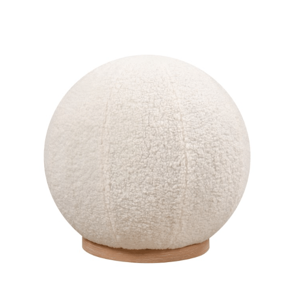 Round Upholstered Pouf