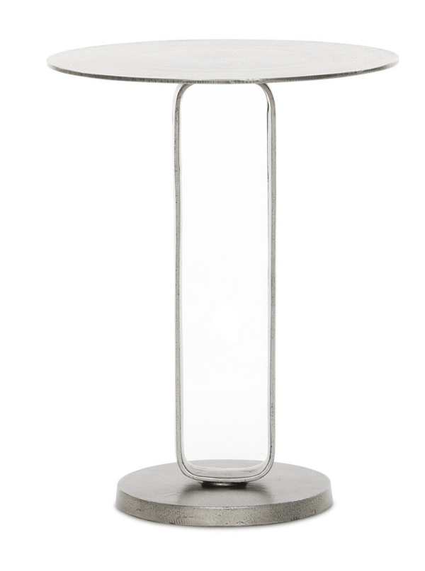 Douglas End Table Raw Antique Nickel - English Country Home
