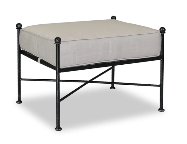 Wrought Iron Ottoman - English Country Home