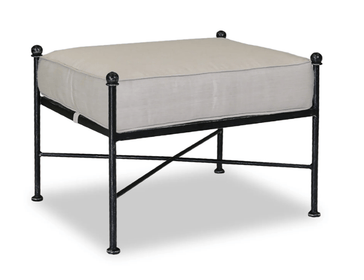 Wrought Iron Ottoman - English Country Home