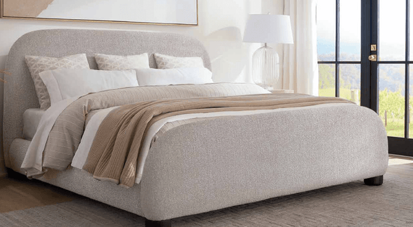 Upholstered Boucle Bed in King
