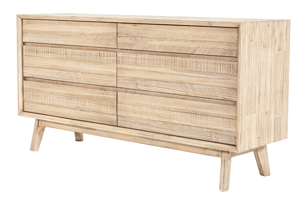 Dresser with 6 Drawers in Light Neutral Finish