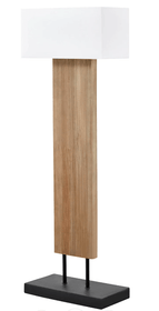 Pine Plank Floor Lamp on metal Base