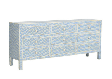 country blue dresser French Country Farmhouse Dresser Chest With Jewelry Storage. Shades of Blue Rustic