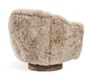 Swivel Chair-Taupe Lambskin