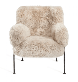 Lambskin, Iron accent chair