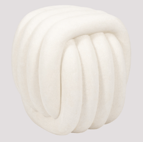 18"  Quartz Resin Stool, White