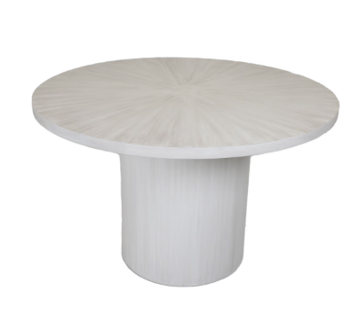 Round White Wash Dining Table