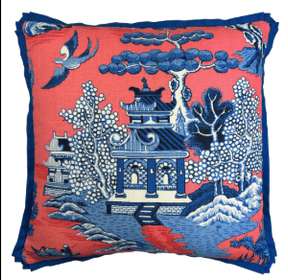 Oriental Landscape Design Pillow