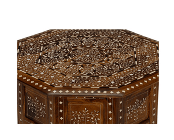 Wooden Inlay Side Table