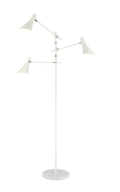 72.75'' High 3-Light White Mid-Century Modern Floor Lamp