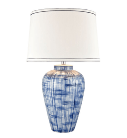 31'' High 1-Light Bright and Breezy Blue Table Lamp