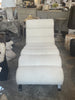 Adjustable Chaise in Ivory Performance Sherpa