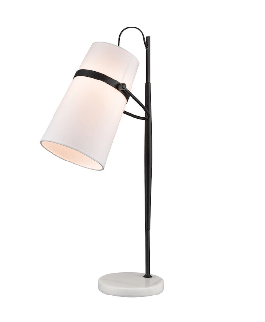 Modern Floor Lamp, with Banded Shade