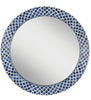 Diamond Pattern Large Blue Mirror