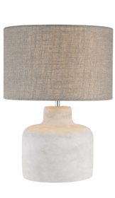 17'' High 1-Light Soothing Creme Sand Table Lamp