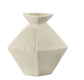 Textured Matte Beige Vase - Small or Large