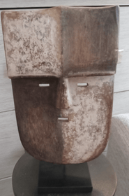 Unique Wooden Facial Sculpture