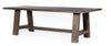 Classic A Frame Oak Trestle Table, Live edge details with Matching Bench