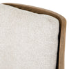 Bent Wood Desk Chair with Sand Colored Upholstered Cushions