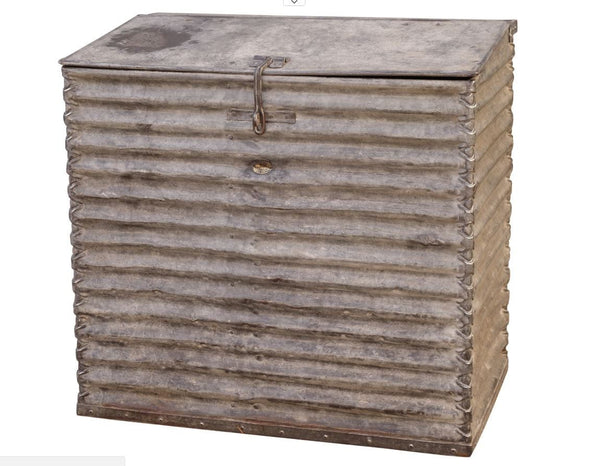 Old Zinc Feed Bin - Hamptons Furniture, Gifts, Modern & Traditional