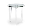 Acrylic & Glass Round Side Table - Hamptons Furniture, Gifts, Modern & Traditional