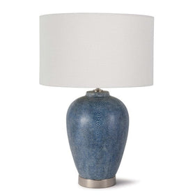 Round Ceramic Shagreen Table Lamp - Hamptons Furniture, Gifts, Modern & Traditional