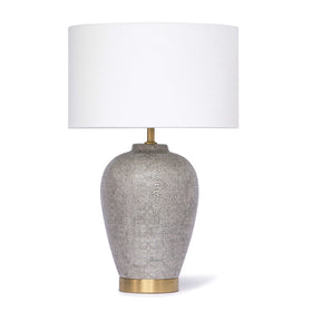 Round Ceramic Shagreen Table Lamp - Hamptons Furniture, Gifts, Modern & Traditional