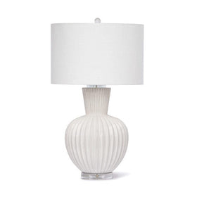 White Ceramic Table Lamp - Hamptons Furniture, Gifts, Modern & Traditional