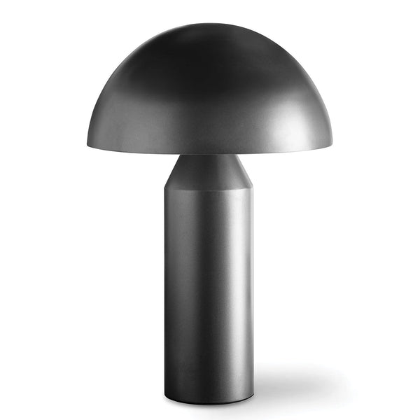Mushroom Lamp in blackened iron metal shade and body