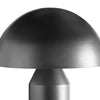 Mushroom Lamp in blackened iron metal shade and body