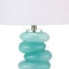 Pebble Glass Table Lamp in Turquoise