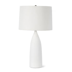 White Ceramic Hand Made Table Lamp