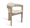Rounded Whitewashed Dining Chair