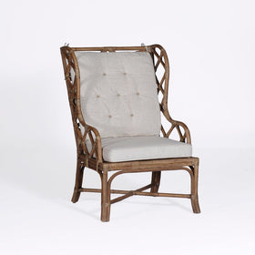 Rattan Wing Back Chair - Hamptons Furniture, Gifts, Modern & Traditional
