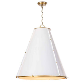 Conical Ceiling Light in Black or White