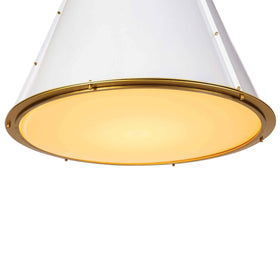 Conical Ceiling Light in Black or White