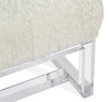 Acrylic and Hide Stool - Hamptons Furniture, Gifts, Modern & Traditional