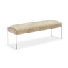 Shearling Bench with Acrylic Sides