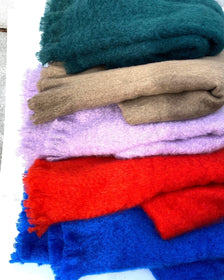 Mohair throws in Various colors