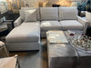 Sofa with Chaise, Sectional Sofa in Light Grey Performance Fabric