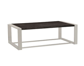 Black wood and Shiny Chrome Coffee Table - Hamptons Furniture, Gifts, Modern & Traditional