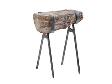 Petrified wood side table - Hamptons Furniture, Gifts, Modern & Traditional