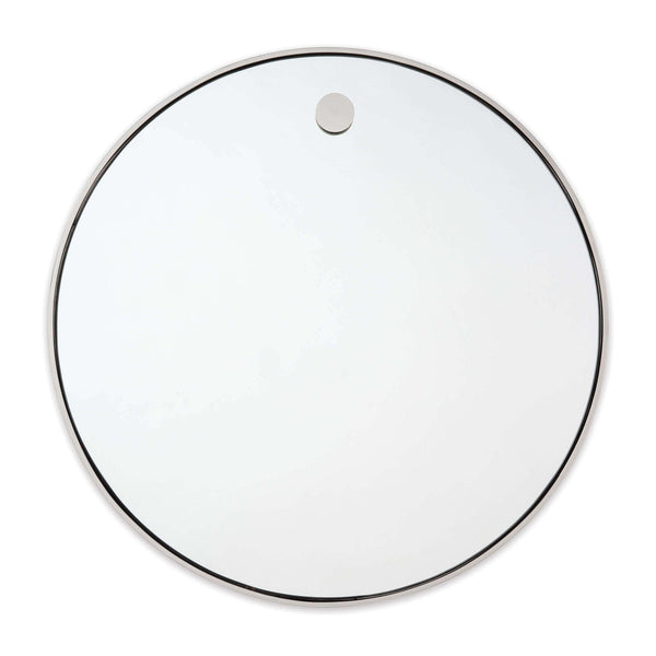 Round Mirror in Brass Or Polished Nickel
