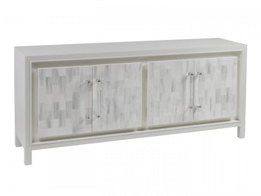 Stunning white sideboard or console in 2 sizes, with faux horn details