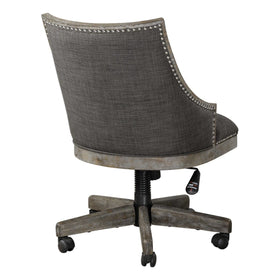 Transitional & adjustable desk chair on casters