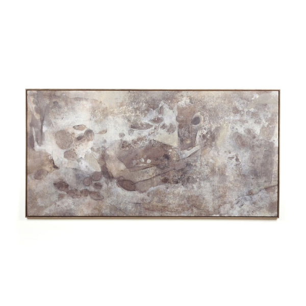 Large Neutral Toned Abstract Painting on Canvas