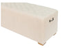 Tufted Linen Bench - Hamptons Furniture, Gifts, Modern & Traditional